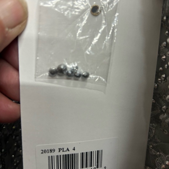 Mac Duggal 20189 NWT EMBELLISHED ILLUSION LONG SLEEVE WRAP OVER A LINE GOWN - Picture 8 of 16